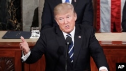 US President Donald Trump addressing a joint session of Congress. (file photo)